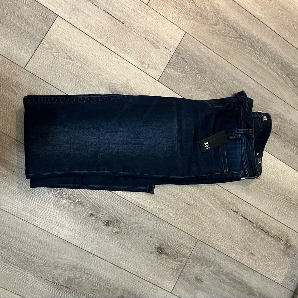 Stevie Straight Leg Womens Dark Blue Jeans - Kut from the Kloth - size 14 - NWT